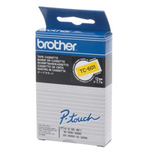 Brother Beschriftungsband TC-601 Schwarz auf Gelb