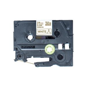 Brother Beschriftungsband TZe-R254 Gold auf Weiss