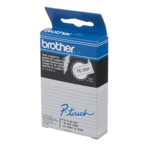 Brother Beschriftungsband TC-201 Schwarz auf Weiss